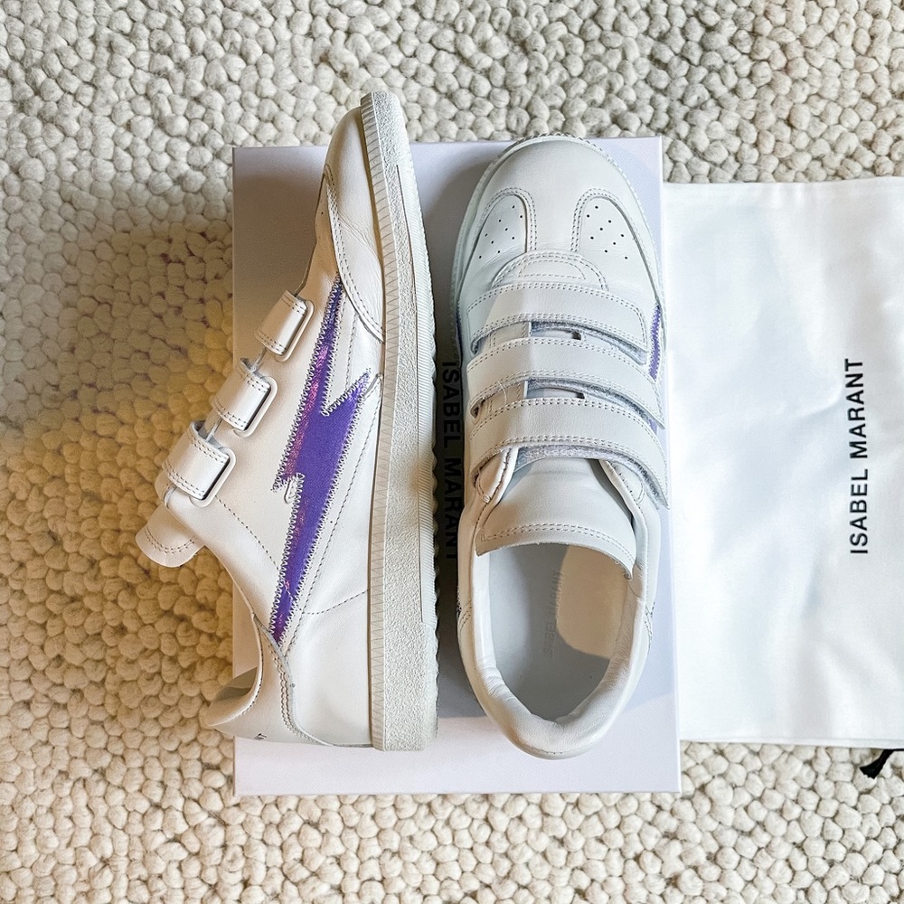 Isabel Marant Beth Iridescent Bolt Sneakers